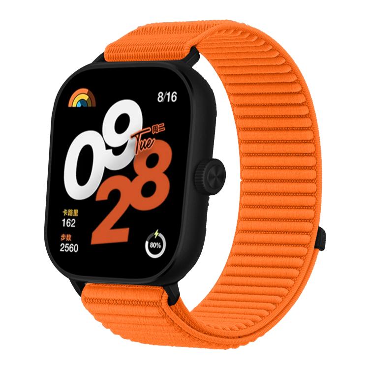For Redmi Watch 6 / Watch 5 / Watch 4 Woven Nylon Hook And Loop Fastener Metal Interface Watch Band