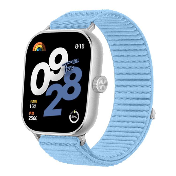 For Redmi Watch 6 / Watch 5 / Watch 4 Woven Nylon Hook And Loop Fastener Metal Interface Watch Band