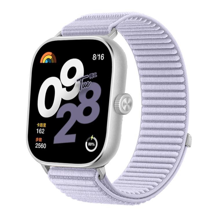 For Redmi Watch 6 / Watch 5 / Watch 4 Woven Nylon Hook And Loop Fastener Metal Interface Watch Band