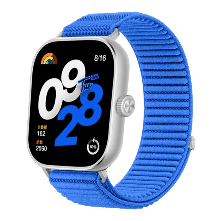 For Redmi Watch 6 / Watch 5 / Watch 4 Woven Nylon Hook And Loop Fastener Metal Interface Watch Band