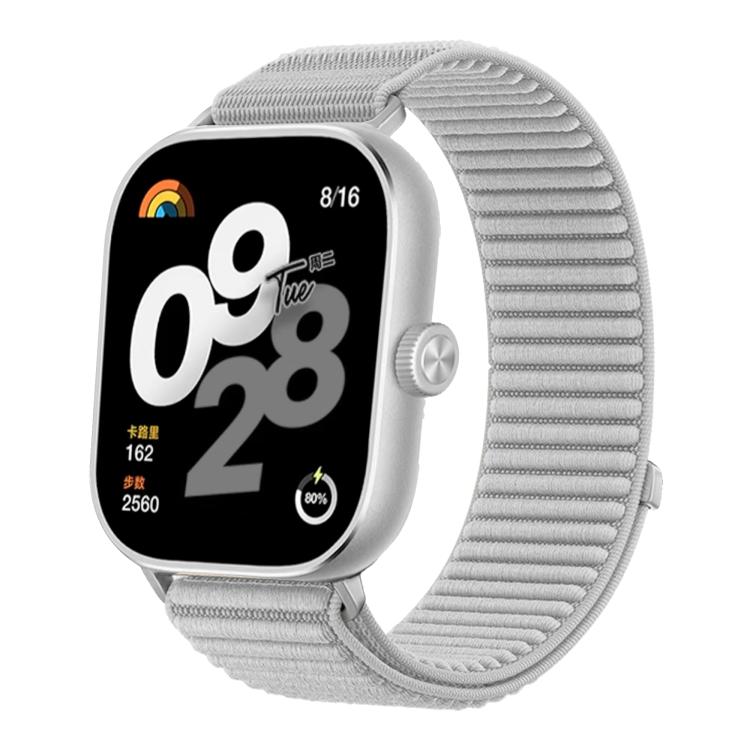 For Redmi Watch 6 / Watch 5 / Watch 4 Woven Nylon Hook And Loop Fastener Metal Interface Watch Band