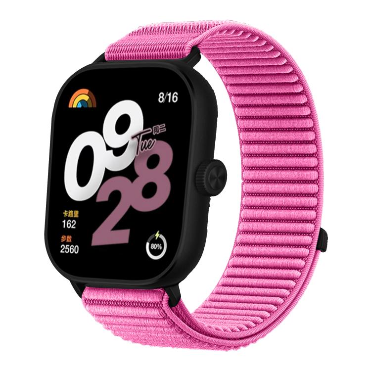 For Redmi Watch 6 / Watch 5 / Watch 4 Woven Nylon Hook And Loop Fastener Metal Interface Watch Band