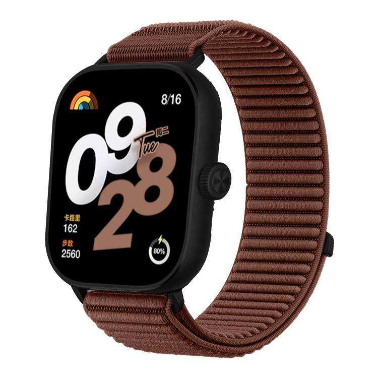 For Redmi Watch 6 / Watch 5 / Watch 4 Woven Nylon Hook And Loop Fastener Metal Interface Watch Band