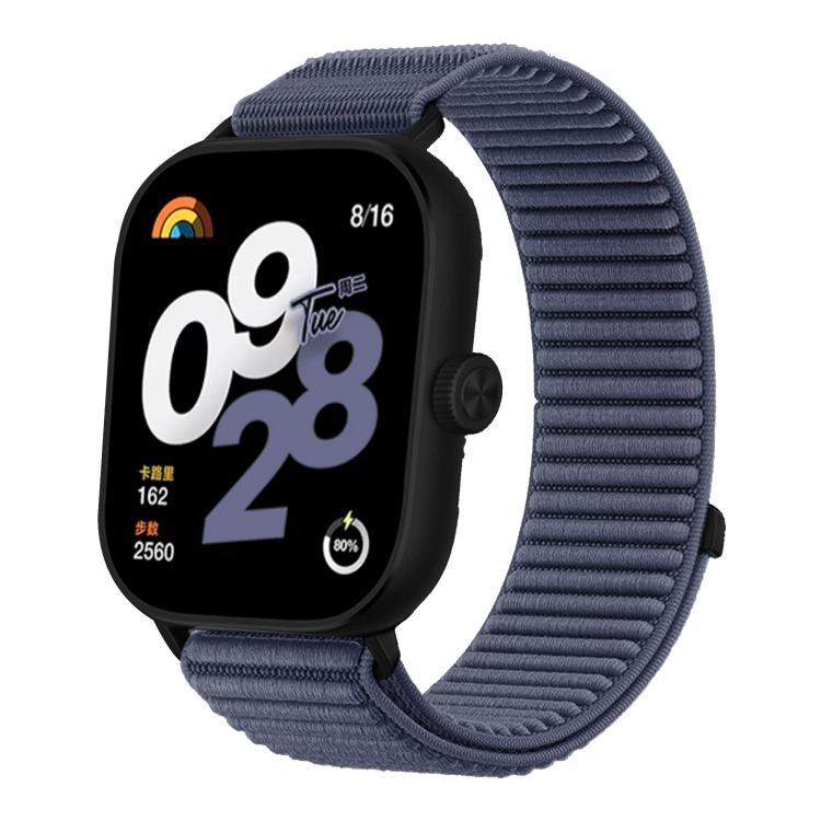 For Redmi Watch 6 / Watch 5 / Watch 4 Woven Nylon Hook And Loop Fastener Metal Interface Watch Band