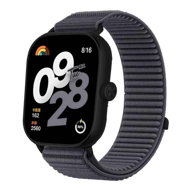For Redmi Watch 6 / Watch 5 / Watch 4 Woven Nylon Hook And Loop Fastener Metal Interface Watch Band