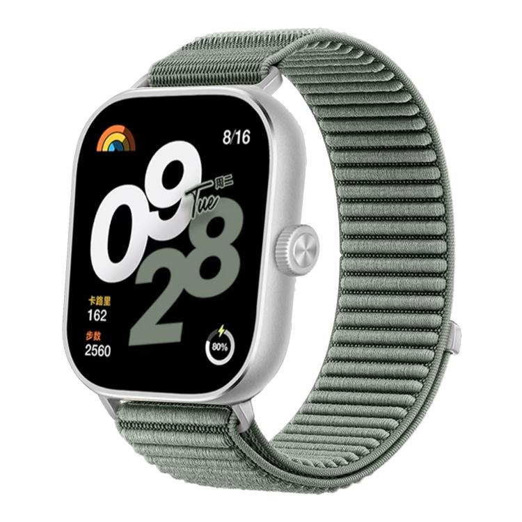For Redmi Watch 6 / Watch 5 / Watch 4 Woven Nylon Hook And Loop Fastener Metal Interface Watch Band