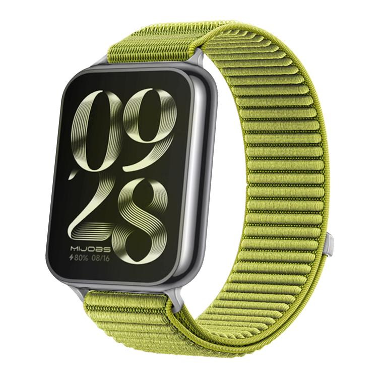 For Xiaomi Smart Band 10 Pro / 9 Pro / 8 Pro Woven Nylon Hook And Loop Fastener Metal Interface Watch Band