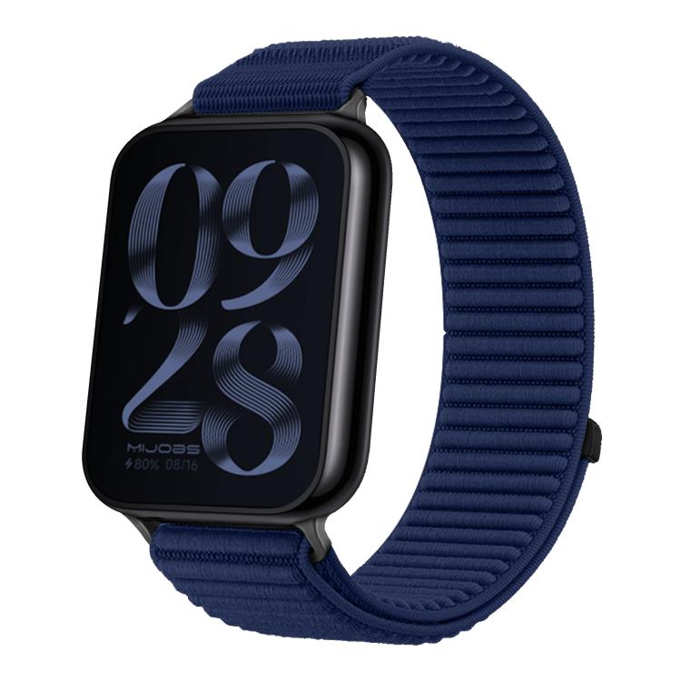 For Xiaomi Smart Band 10 Pro / 9 Pro / 8 Pro Woven Nylon Hook And Loop Fastener Metal Interface Watch Band