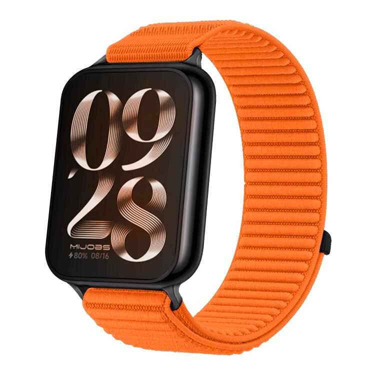 For Xiaomi Smart Band 10 Pro / 9 Pro / 8 Pro Woven Nylon Hook And Loop Fastener Metal Interface Watch Band
