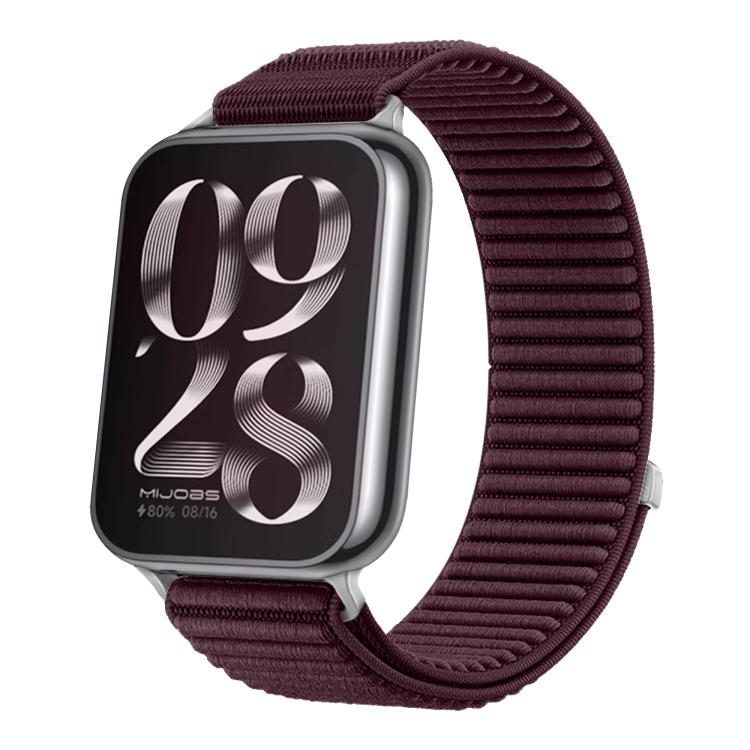 For Xiaomi Smart Band 10 Pro / 9 Pro / 8 Pro Woven Nylon Hook And Loop Fastener Metal Interface Watch Band
