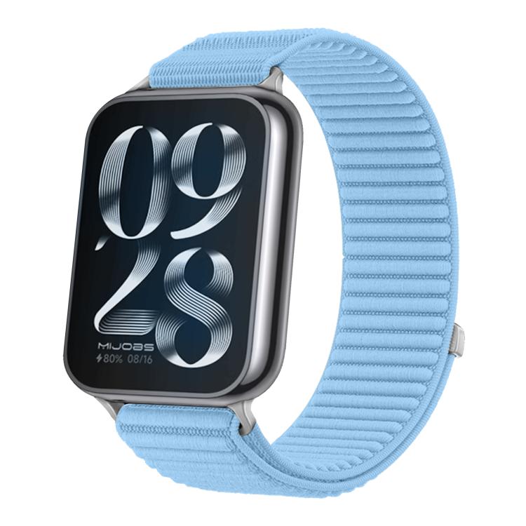 For Xiaomi Smart Band 10 Pro / 9 Pro / 8 Pro Woven Nylon Hook And Loop Fastener Metal Interface Watch Band