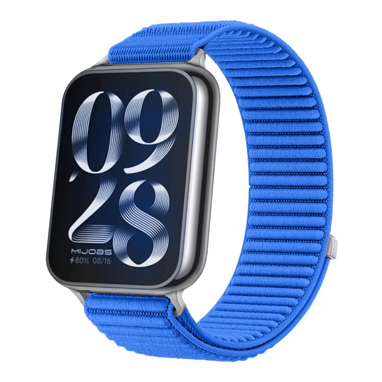 For Xiaomi Smart Band 10 Pro / 9 Pro / 8 Pro Woven Nylon Hook And Loop Fastener Metal Interface Watch Band