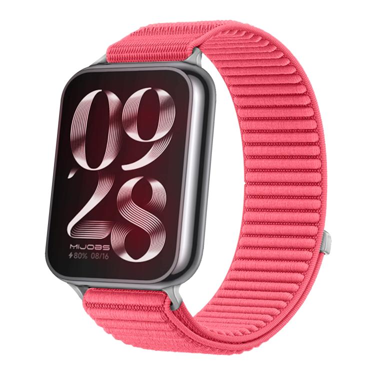 For Xiaomi Smart Band 10 Pro / 9 Pro / 8 Pro Woven Nylon Hook And Loop Fastener Metal Interface Watch Band