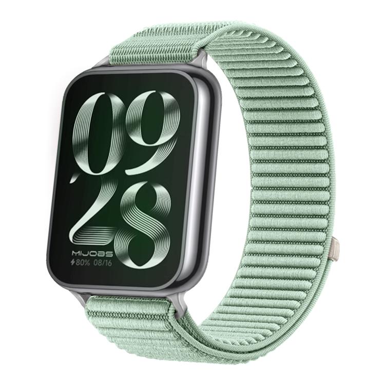 For Xiaomi Smart Band 10 Pro / 9 Pro / 8 Pro Woven Nylon Hook And Loop Fastener Metal Interface Watch Band