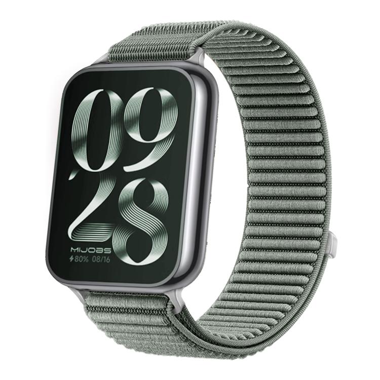For Xiaomi Smart Band 10 Pro / 9 Pro / 8 Pro Woven Nylon Hook And Loop Fastener Metal Interface Watch Band