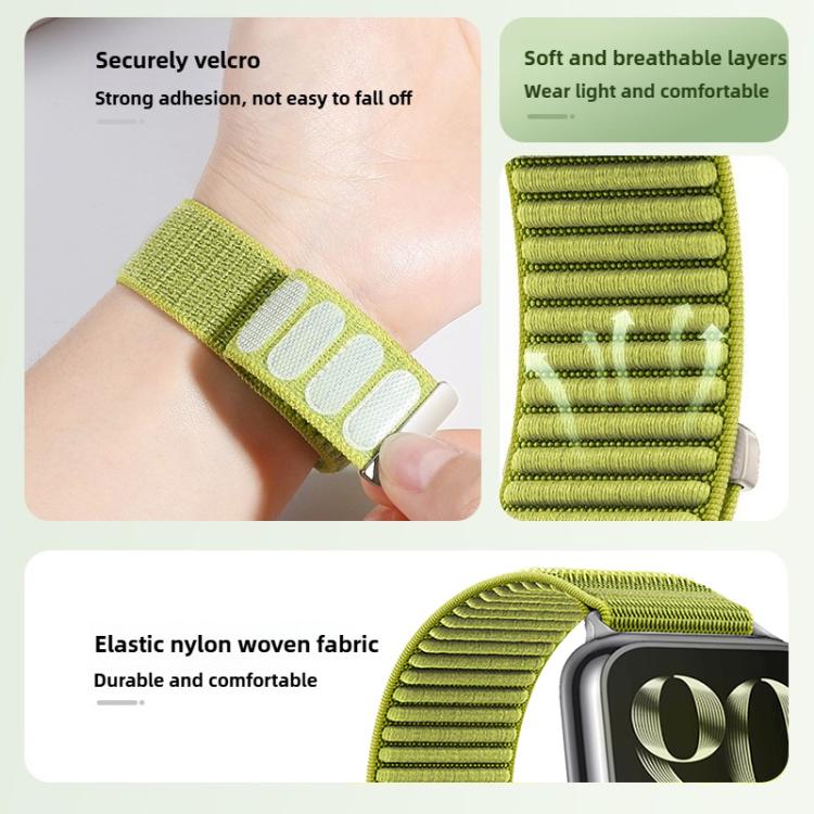 For Xiaomi Smart Band 10 Pro / 9 Pro / 8 Pro Woven Nylon Hook And Loop Fastener Metal Interface Watch Band