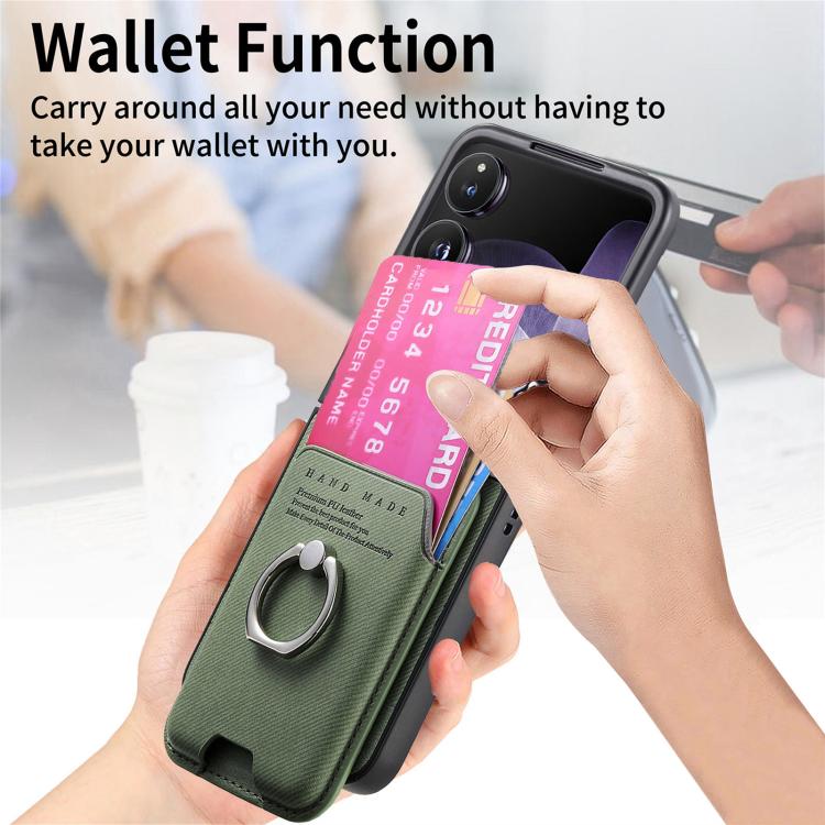For Xiaomi Mix Flip Twill Fabric Card Bag Ring Magnetic Back Phone Case