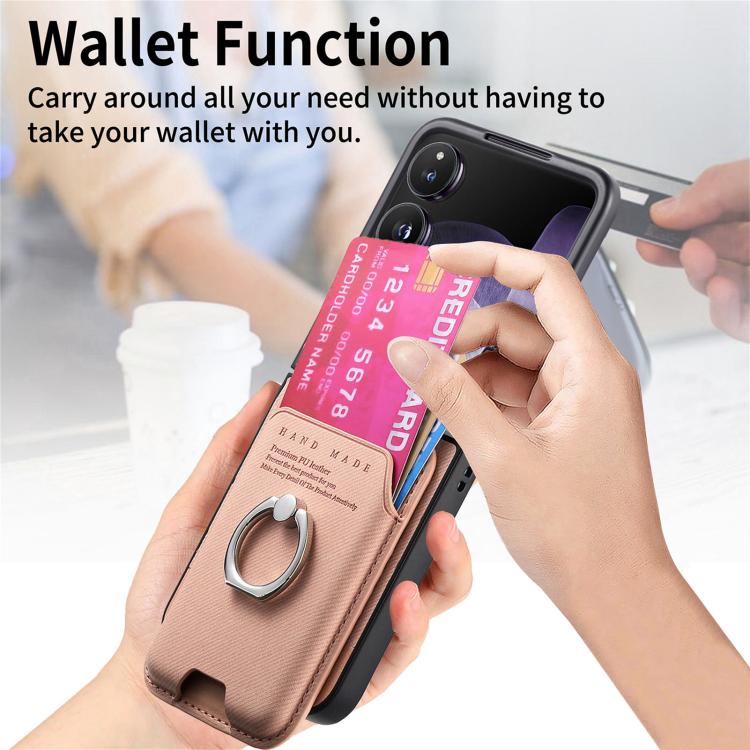For Xiaomi Mix Flip Twill Fabric Card Bag Ring Magnetic Back Phone Case