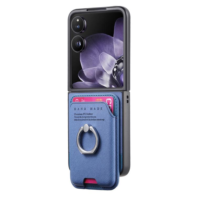 For Xiaomi Mix Flip Twill Fabric Card Bag Ring Magnetic Back Phone Case