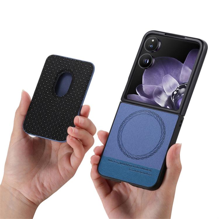 For Xiaomi Mix Flip Twill Fabric Card Bag Ring Magnetic Back Phone Case