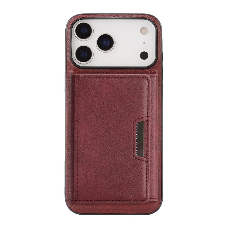 For iPhone 17 Pro Max Kalebol Strong Magnetic MagSafe Tri-Fold Wallet Leather Phone Case