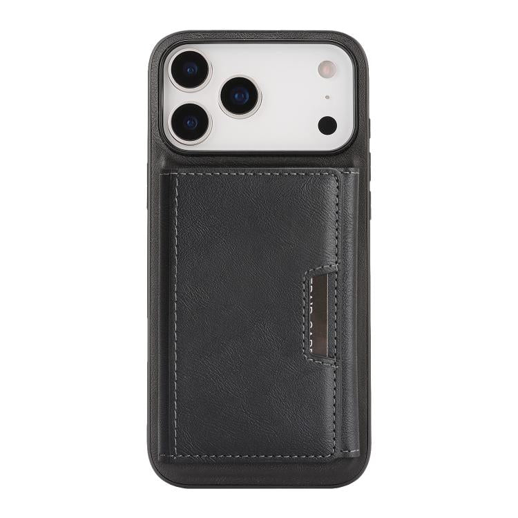 For iPhone 17 Pro Kalebol Strong Magnetic MagSafe Tri-Fold Wallet Leather Phone Case