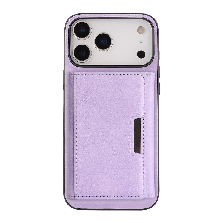 For iPhone 17 Pro Kalebol Strong Magnetic MagSafe Tri-Fold Wallet Leather Phone Case