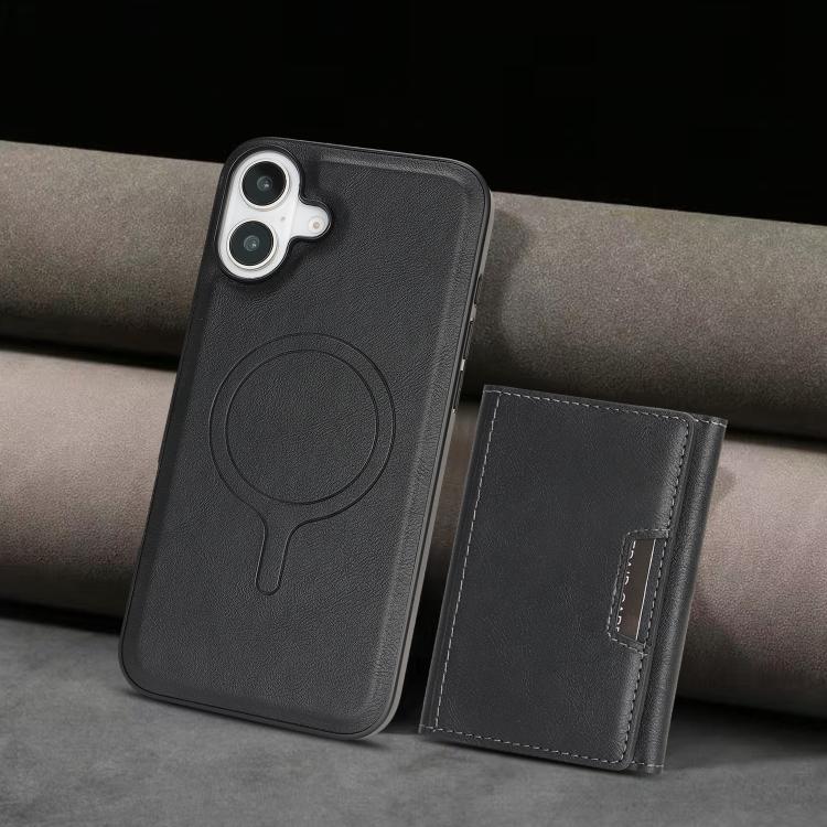 For iPhone 17 Kalebol Strong Magnetic MagSafe Tri-Fold Wallet Leather Phone Case