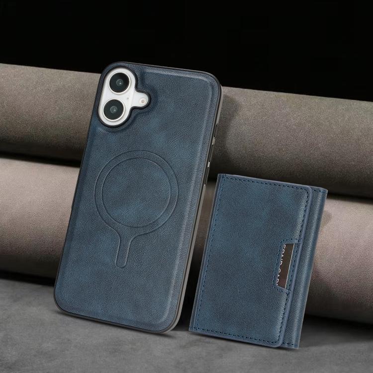 For iPhone 17 Kalebol Strong Magnetic MagSafe Tri-Fold Wallet Leather Phone Case