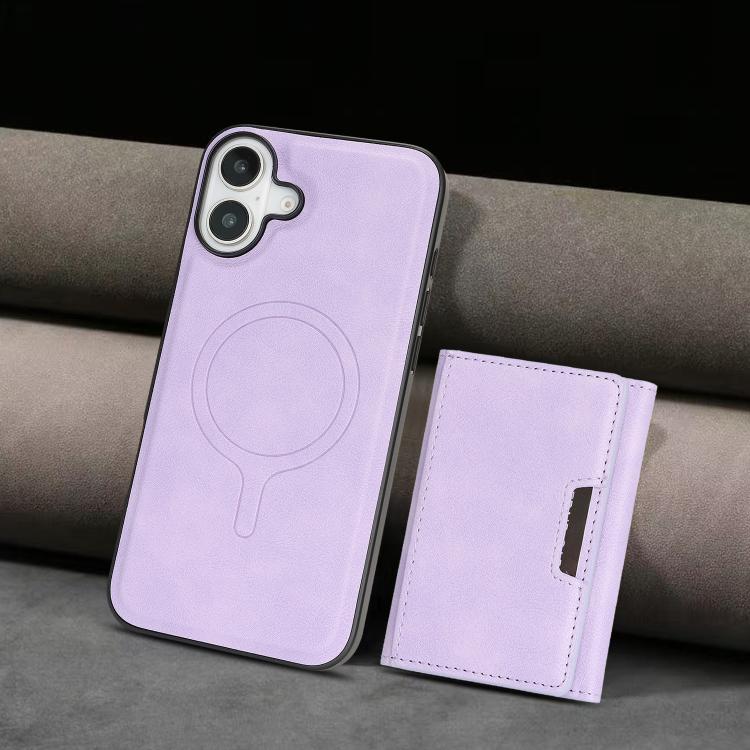For iPhone 17 Kalebol Strong Magnetic MagSafe Tri-Fold Wallet Leather Phone Case