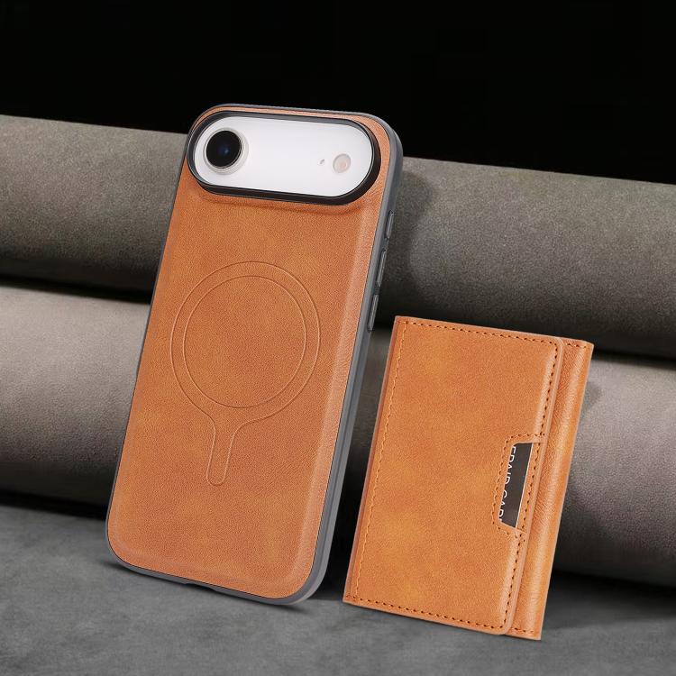 For iPhone Air Kalebol Strong Magnetic MagSafe Tri-Fold Wallet Leather Phone Case