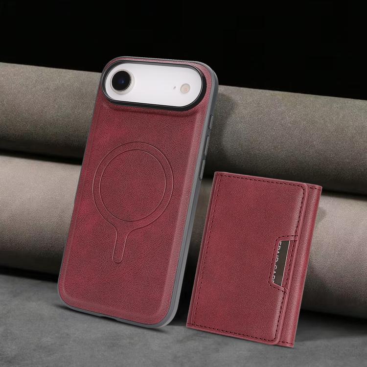 For iPhone Air Kalebol Strong Magnetic MagSafe Tri-Fold Wallet Leather Phone Case