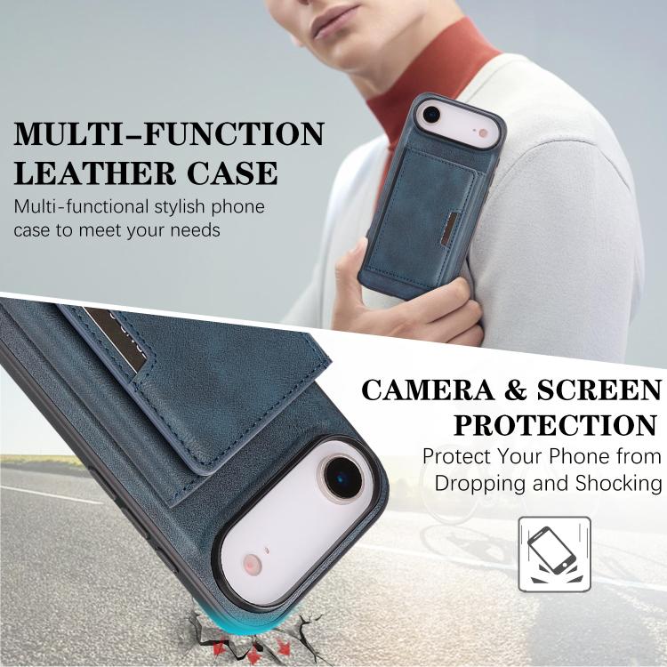 For iPhone Air Kalebol Strong Magnetic MagSafe Tri-Fold Wallet Leather Phone Case