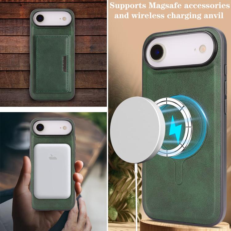 For iPhone Air Kalebol Strong Magnetic MagSafe Tri-Fold Wallet Leather Phone Case