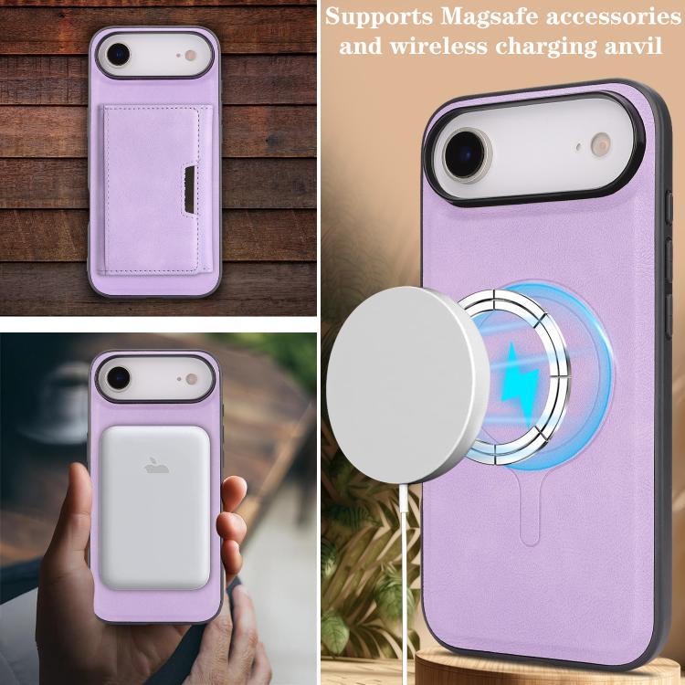 For iPhone Air Kalebol Strong Magnetic MagSafe Tri-Fold Wallet Leather Phone Case