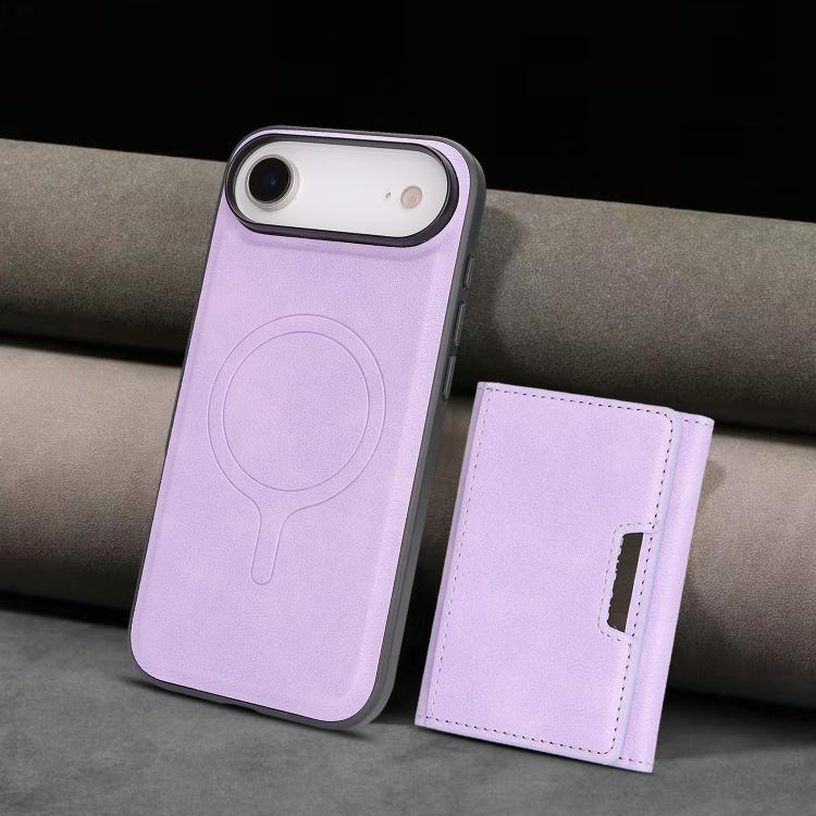 For iPhone Air Kalebol Strong Magnetic MagSafe Tri-Fold Wallet Leather Phone Case