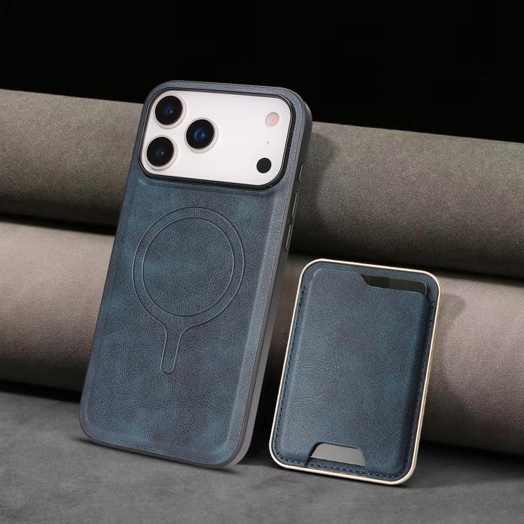 For iPhone 17 Pro Max Kalebol Slim MagSafe Ring Magnetic Card Bag Leather Phone Case