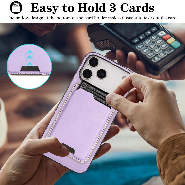 For iPhone 17 Pro Max Kalebol Slim MagSafe Ring Magnetic Card Bag Leather Phone Case
