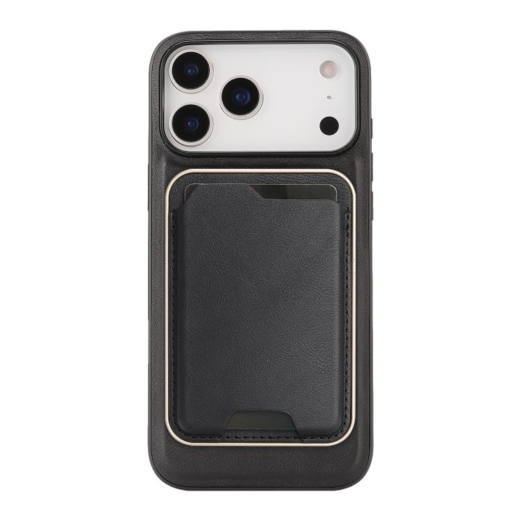 For iPhone 17 Pro Kalebol Slim MagSafe Ring Magnetic Card Bag Leather Phone Case