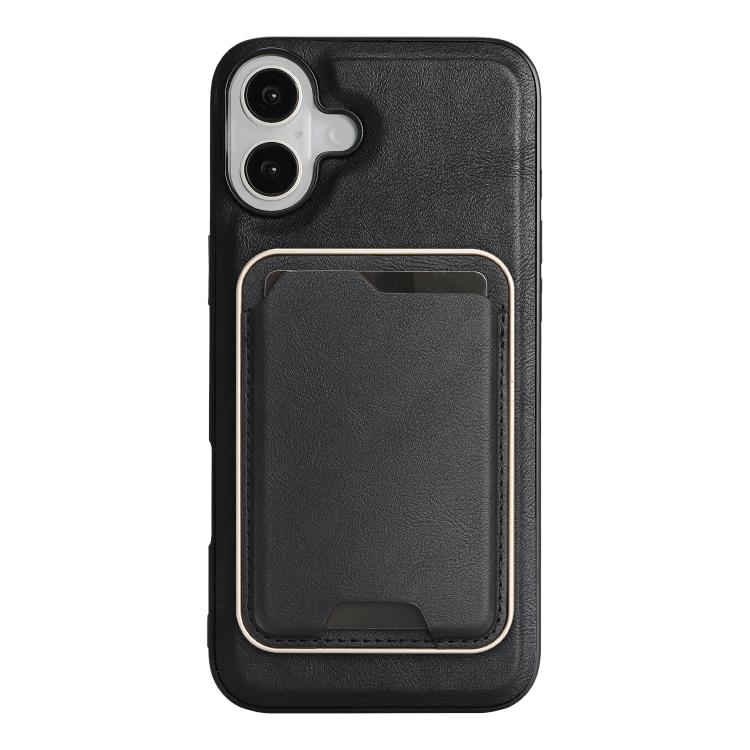 For iPhone 17 Kalebol Slim MagSafe Ring Magnetic Card Bag Leather Phone Case