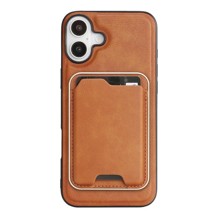 For iPhone 17 Kalebol Slim MagSafe Ring Magnetic Card Bag Leather Phone Case