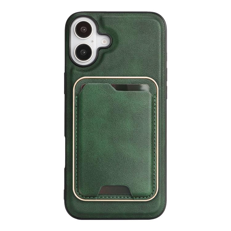 For iPhone 17 Kalebol Slim MagSafe Ring Magnetic Card Bag Leather Phone Case