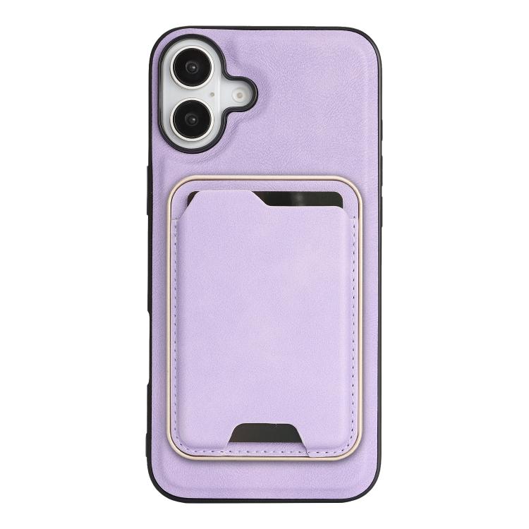 For iPhone 17 Kalebol Slim MagSafe Ring Magnetic Card Bag Leather Phone Case