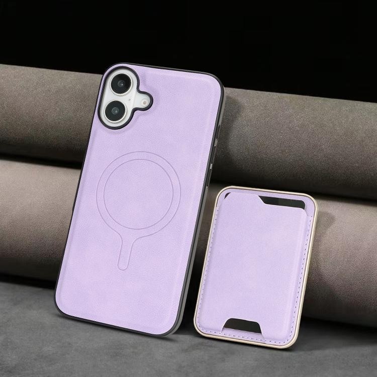 For iPhone 17 Kalebol Slim MagSafe Ring Magnetic Card Bag Leather Phone Case