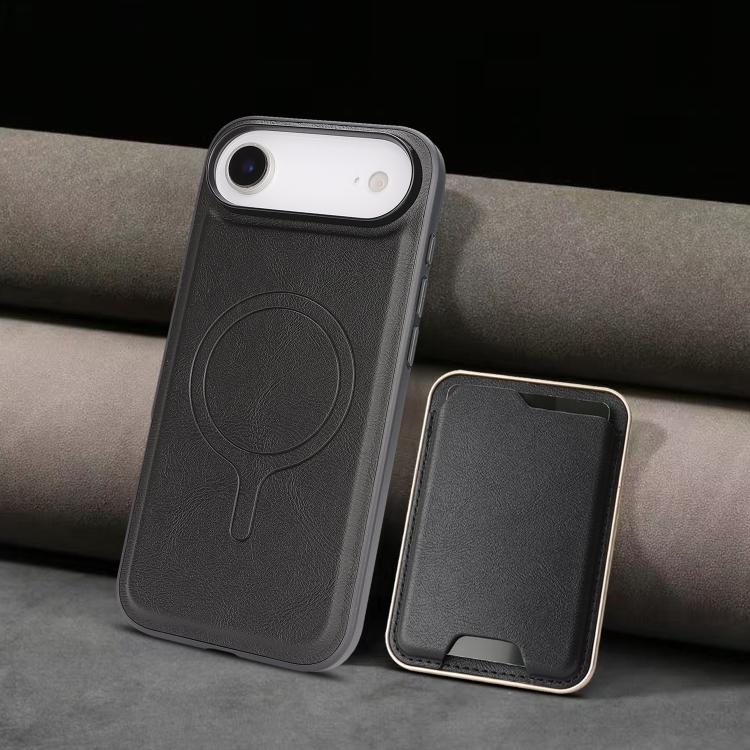 For iPhone Air Kalebol Slim MagSafe Ring Magnetic Card Bag Leather Phone Case
