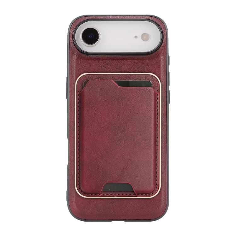 For iPhone Air Kalebol Slim MagSafe Ring Magnetic Card Bag Leather Phone Case