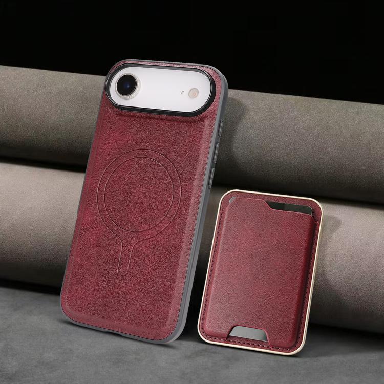 For iPhone Air Kalebol Slim MagSafe Ring Magnetic Card Bag Leather Phone Case