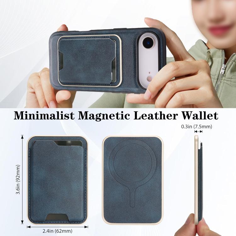For iPhone Air Kalebol Slim MagSafe Ring Magnetic Card Bag Leather Phone Case