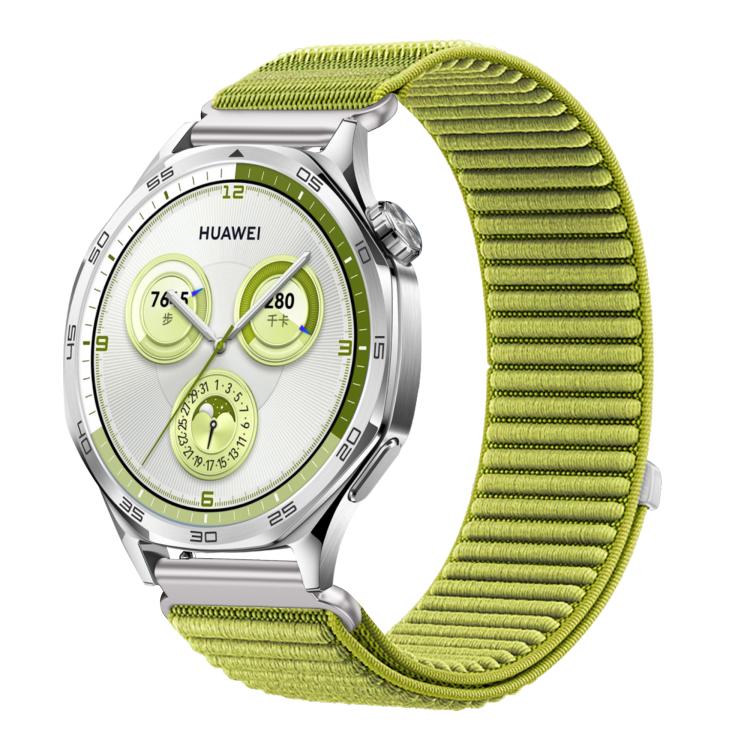 18mm Woven Nylon Hook And Loop Fastener Metal Interface Watch Band