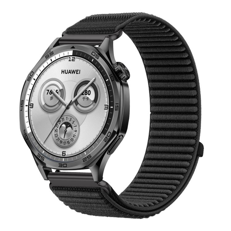 18mm Woven Nylon Hook And Loop Fastener Metal Interface Watch Band